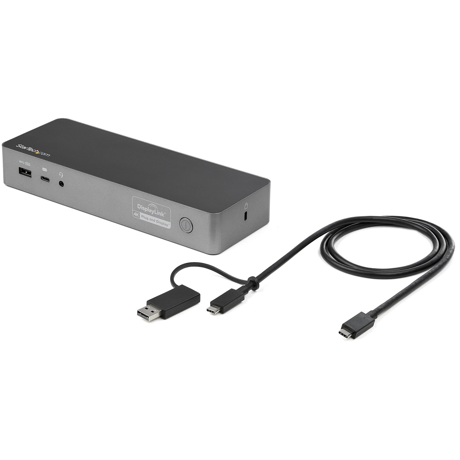 StarTech.com Universal Laptop Docking Station, Hybrid USB-C & USB-A Dock, Dual 4K DP & HDMI, 60W STA-DK30C2DPPD