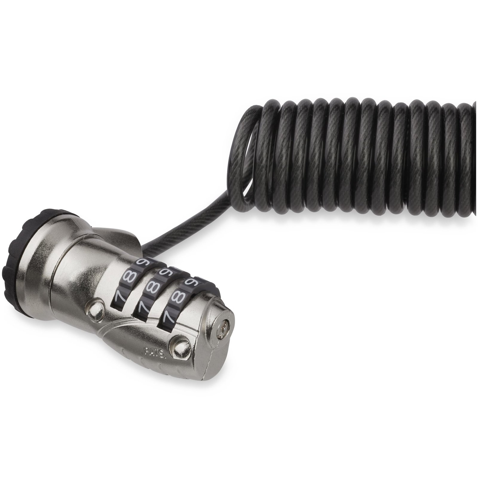 StarTech.com 6ft (1.8m) Self-Coiling Laptop Cable Lock - Portable 3-Digit Combination Security for STA-LTLOCK3DCOIL