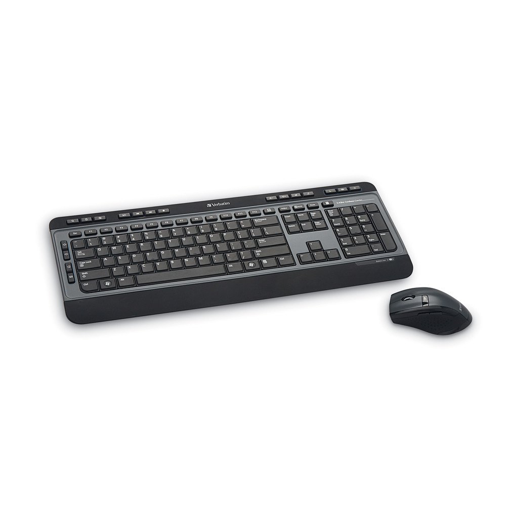 VERBATIM AMERICAS LLC 99788 keyboard Mouse included Universal RF Wireless Black, Grey VBM-99788