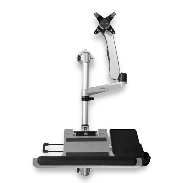 StarTech.com Wall Mount Workstation - Articulating Standing Desk w/ Ergonomic Height Adjustable STA-WALLSTSI1