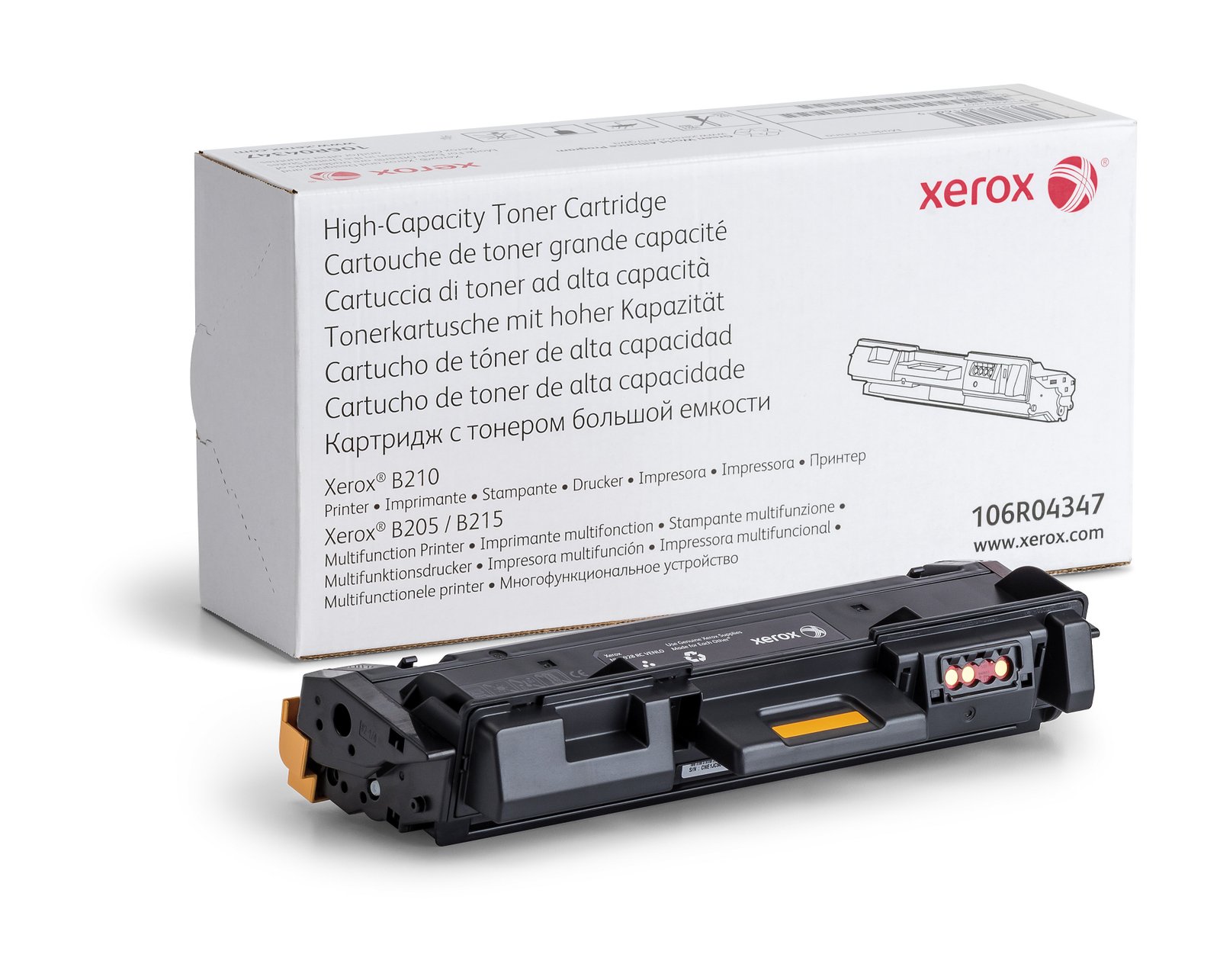 Xerox Genuine ® B205 Multifunction Printer/B210 Printer/B215 Printer Black High capacity Toner XER-106R04347
