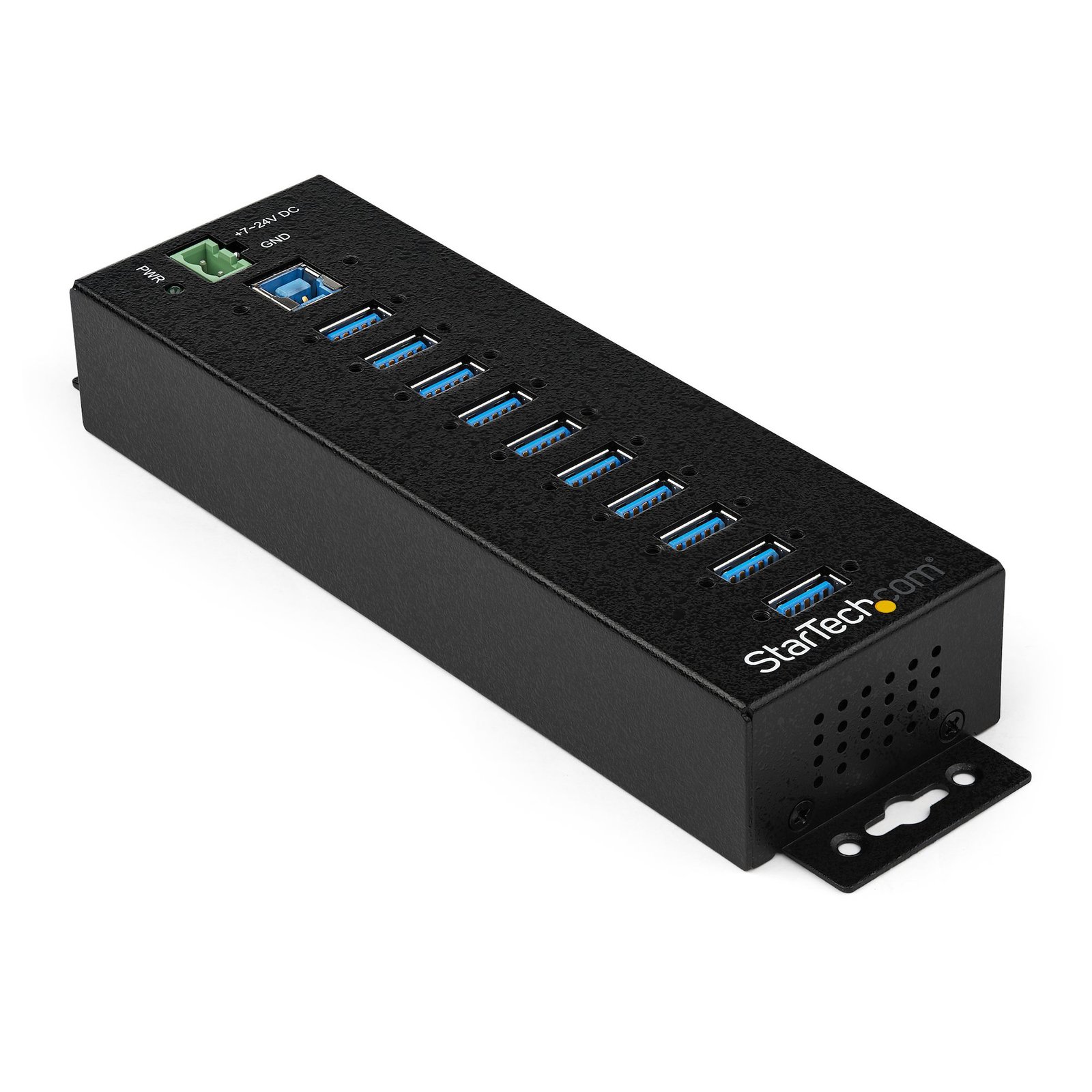StarTech.com 10-Port USB 3.0 Hub with Power Adapter - Metal Industrial USB-A ESD & 350W Surge STA-HB30A10AME