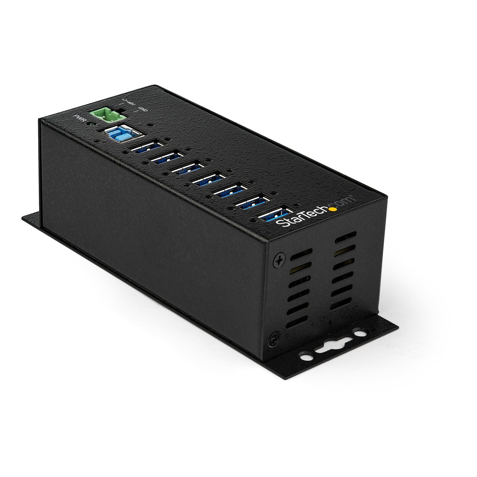 StarTech.com 7-Port USB 3.0 Hub with Power Adapter - Metal Industrial USB-A ESD & 350W Surge STA-HB30A7AME