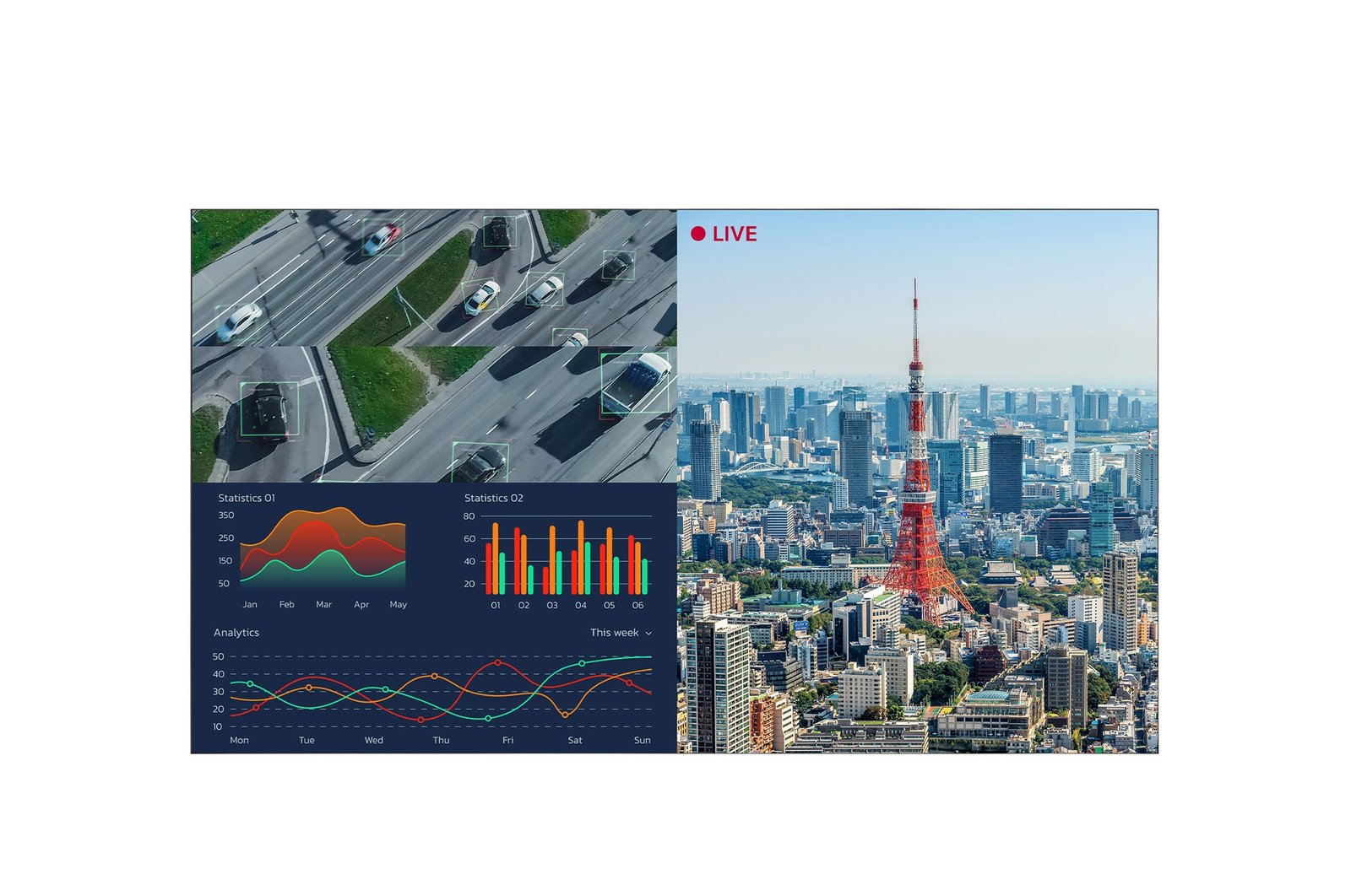 LG 55VM5R-H video wall display LCD Indoor