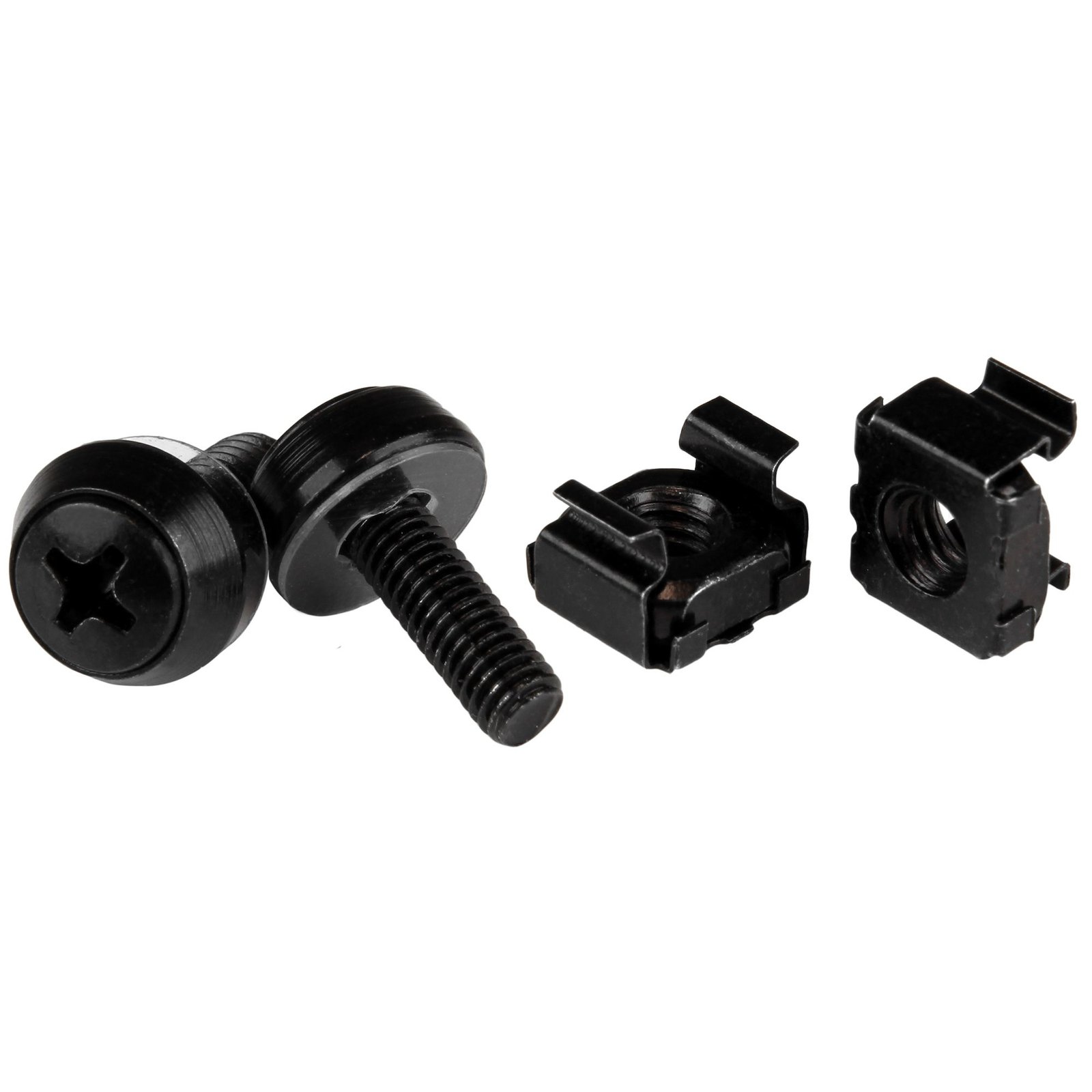 StarTech.com 50-Pack 10-32 12mm Screws, Washers and Square Hole Cage Nuts with Installation Tool, STA-CABSCREW1032