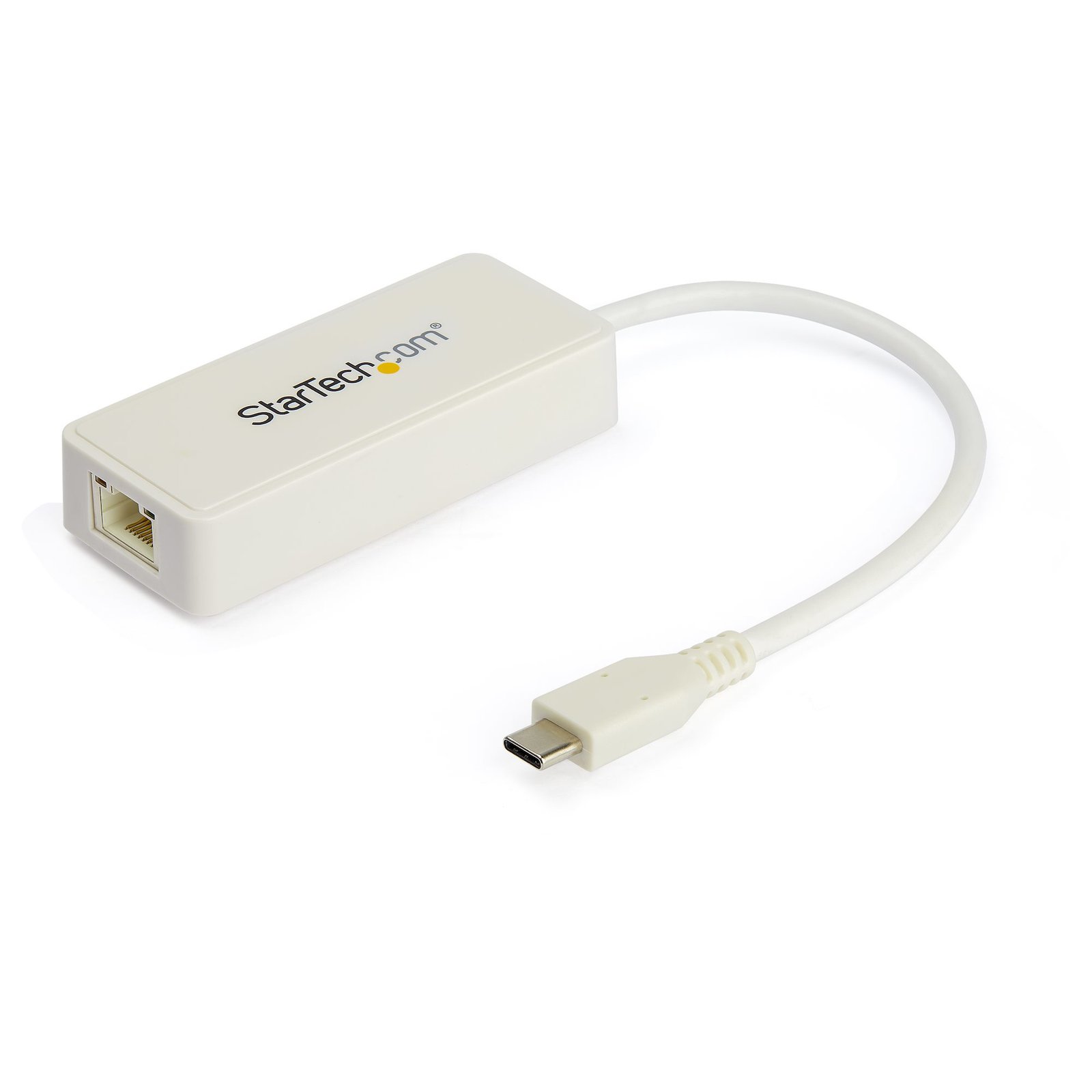 StarTech.com USB C to Gigabit Ethernet Adapter w/USB A Port - White 1Gbps NIC 3.0/USB 3.1 Type STA-US1GC301AUW