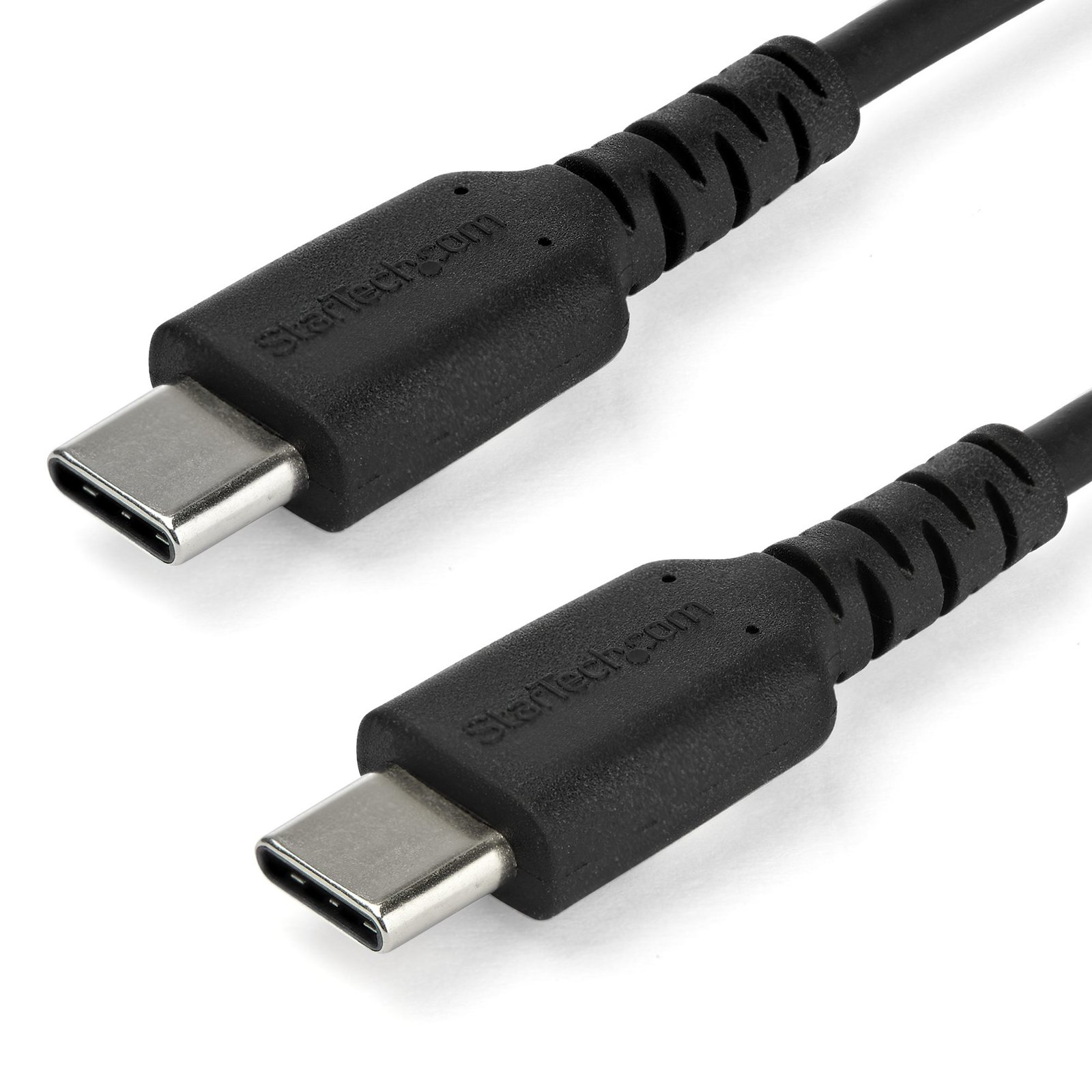 StarTech.com 3ft (1m) USB-C Fast Charging Cable, Rugged, Charge & Sync, 60W (3A) PD, USB 2.0, Black STA-RUSB2CC1MB