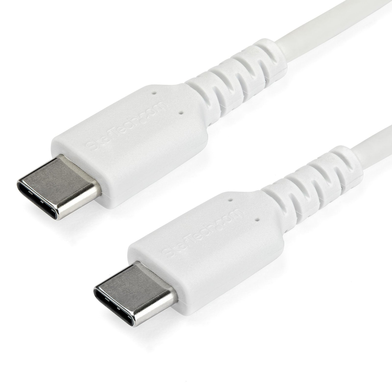 StarTech.com 3ft (1m) USB-C Fast Charging Cable, Rugged, Charge & Sync, 60W (3A) PD, USB 2.0, White STA-RUSB2CC1MW