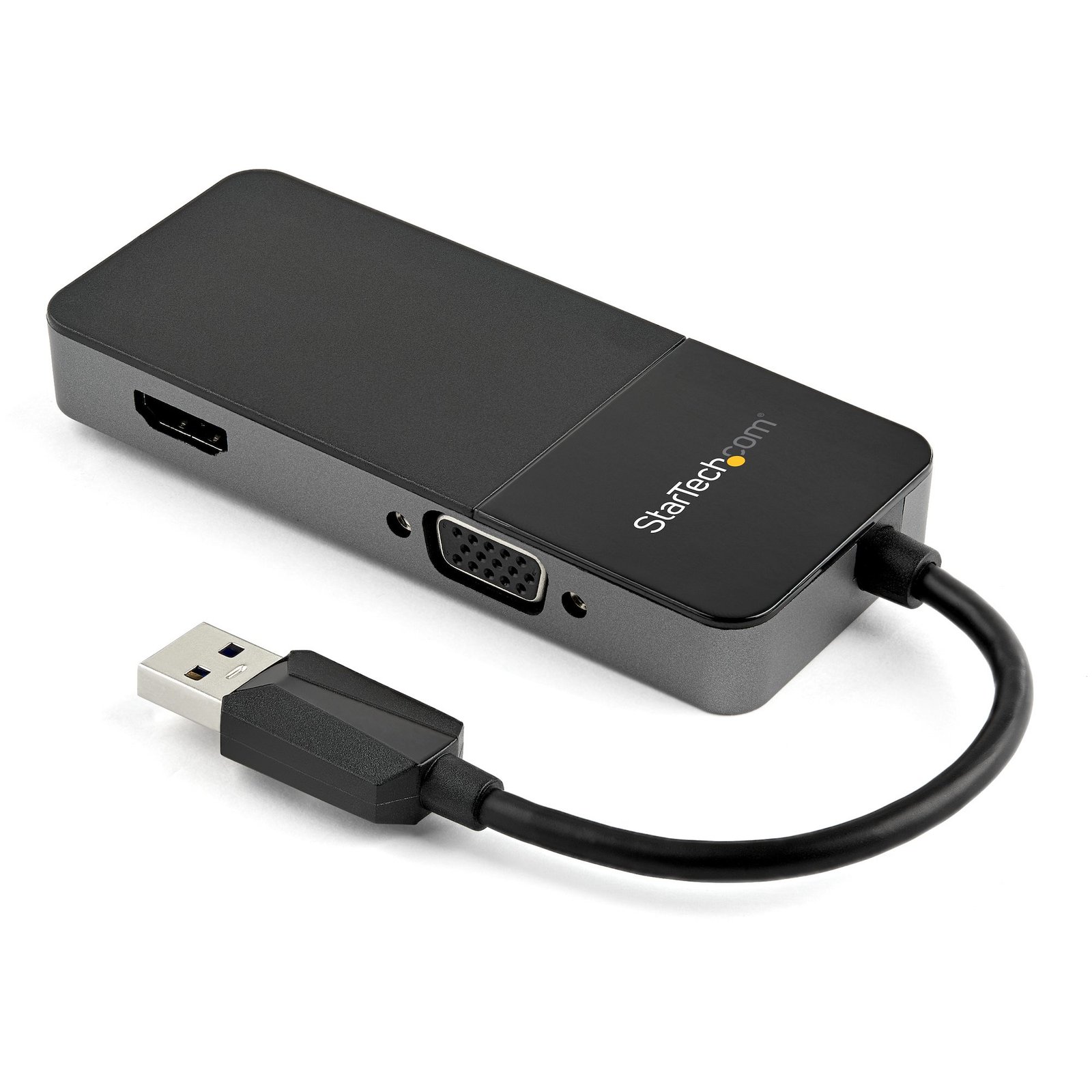 StarTech.com USB 3.0 to HDMI and VGA Adapter - 4K/1080p Type-A Dual Monitor Multiport Converter - STA-USB32HDVGA