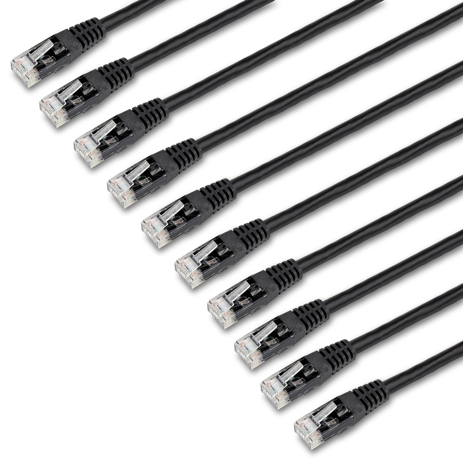 StarTech.com 6 ft. CAT6 Ethernet cable - 10 Pack - ETL Verified - Black Patch Cord - Molded RJ45 STA-C6PATCH6BK10PK