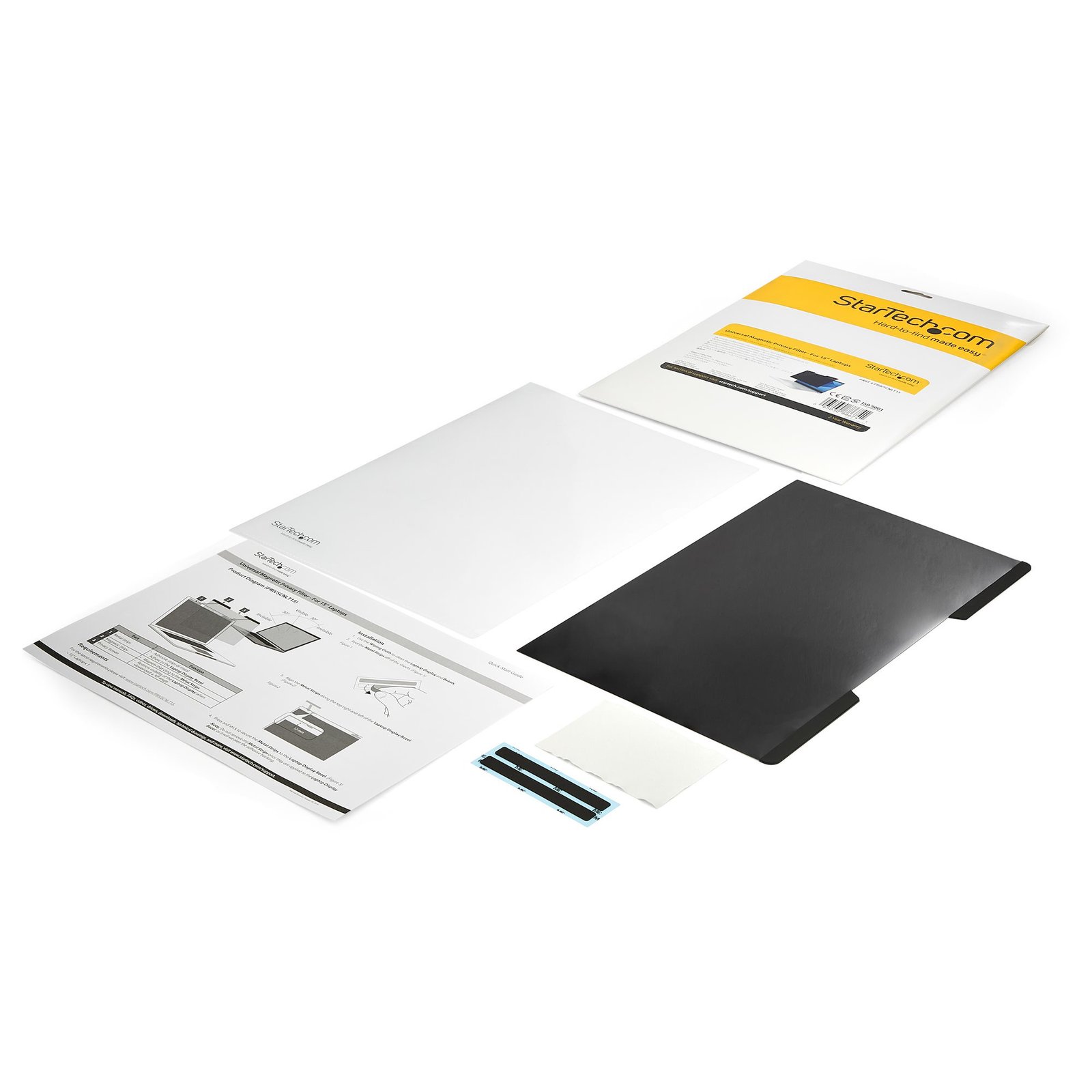 StarTech.com Laptop Privacy Screen for 15.6" Notebook - Magnetic Removable Display Security Filter STA-PRIVSCNLT15