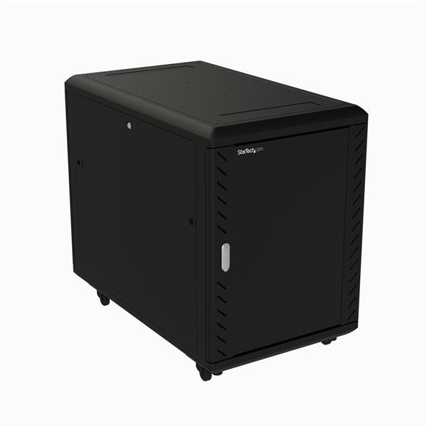 StarTech.com 15U Enterprise-Grade Flat Pack Server Rack Cabinet, 19in Enclosed 4-Post with 29in STA-RK1536BKF