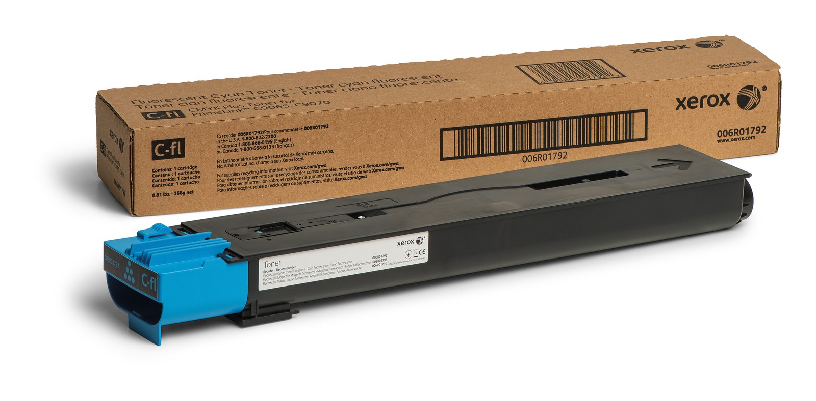 Xerox Genuine PrimeLink C9065 / C9070 Fluorescent Cyan Toner Cartridge - 006R01792 XER-006R01792