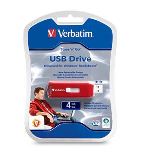 MONOPRICE, INC. Verbatim 4GB Store 'n' Go USB flash drive Type-A 2.0 Red MPR-32703