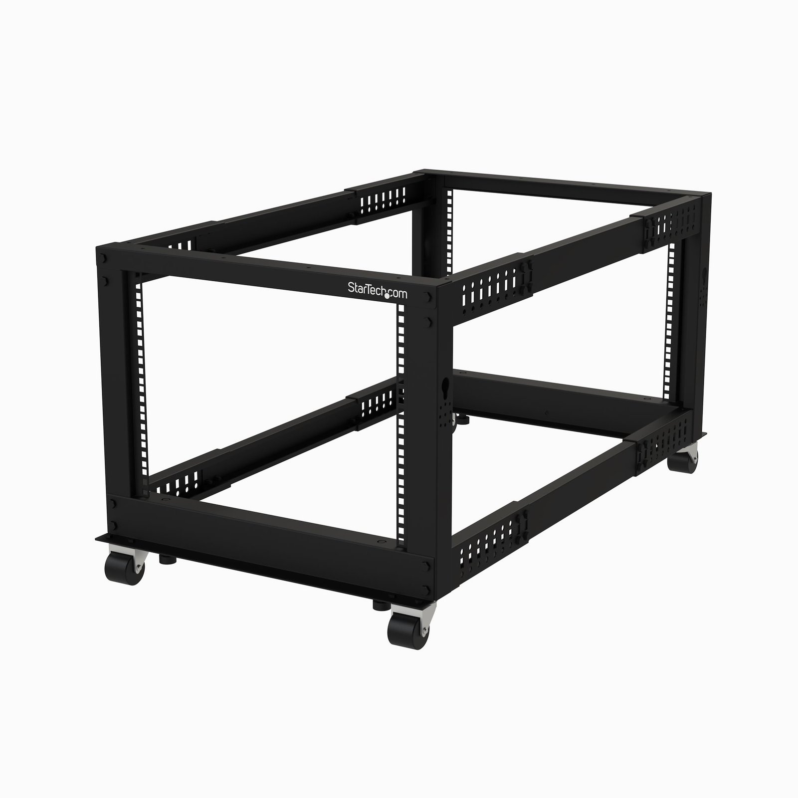 StarTech.com 8U 4-Post Server Rack, 19in Open Frame with 40in (101cm) Mounting Depth and 1200lb STA-4POSTRACK8U