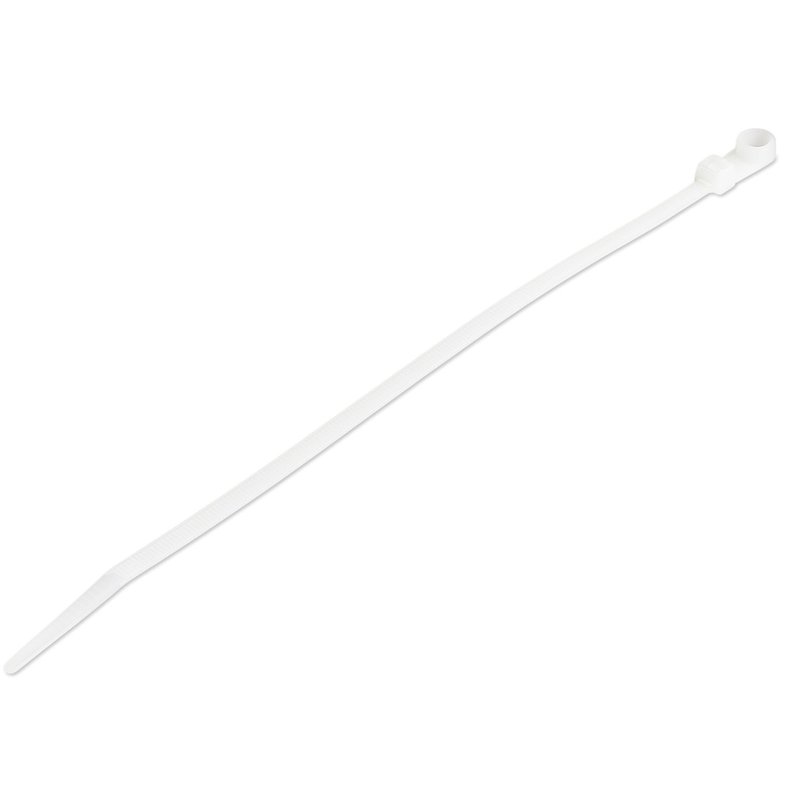 StarTech.com 8"(20cm) Cable Ties with Mounting Hole - 1/8"(4mm) wide, 2"(52mm) Bundle Diameter, STA-CBMZTS10N8