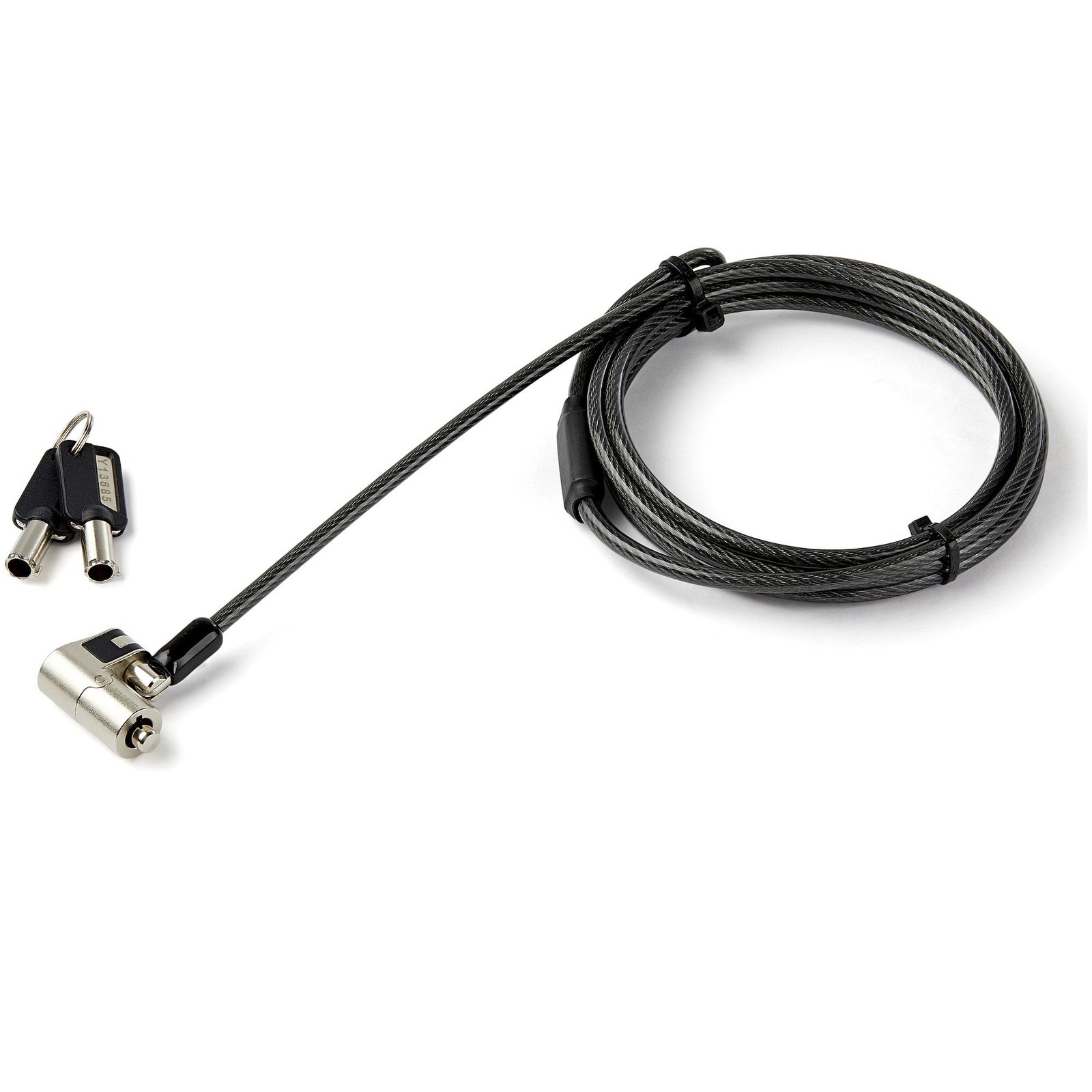 StarTech.com 6.6ft (2m) 3-in-1 Universal Laptop Cable Lock - Keyed Laptop/Desktop Security STA-LTULOCKKEY