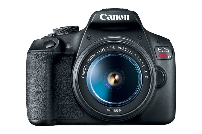 CANON USA EOS Rebel T7 EF-S 18-55mm IS II Kit SLR Camera 24.1 MP CMOS 6000 x 4000 pixels Black CNC-2727C002
