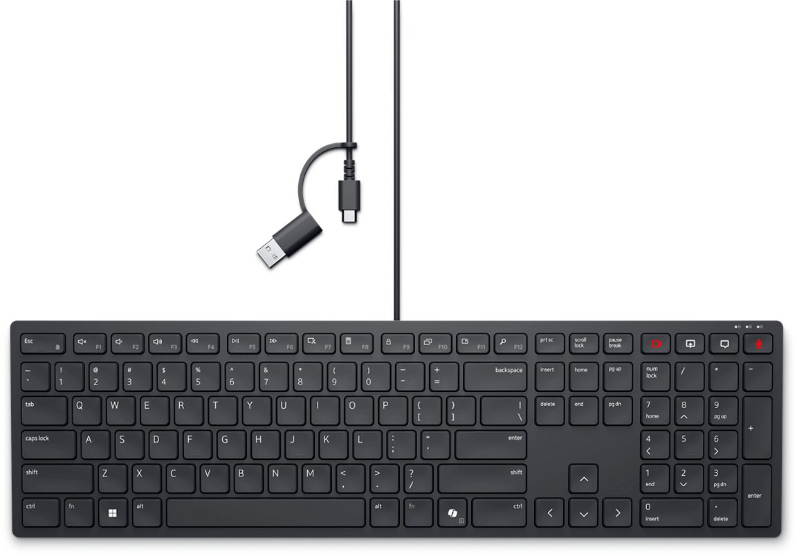 DELL KB525C keyboard Office USB QWERTY US English Black KB525C-US-DAO