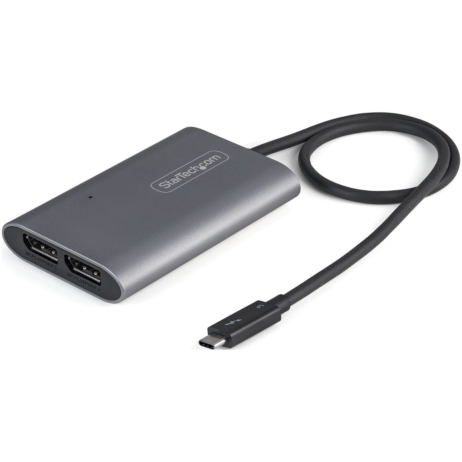 StarTech.com Thunderbolt to Dual DisplayPort Adapter DP 1.4, 4K 60Hz or Single 8K/5K Converter, 2x STA-TB32DP14