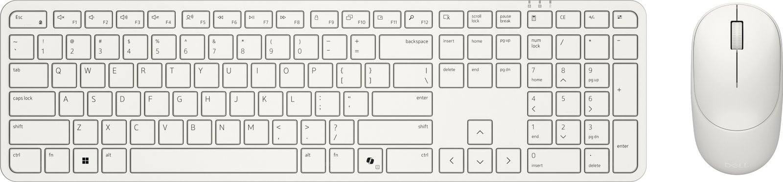 DELL Pro 5 KM526 keyboard Mouse included Home/Office RF Wireless US English White KM526-LT-US