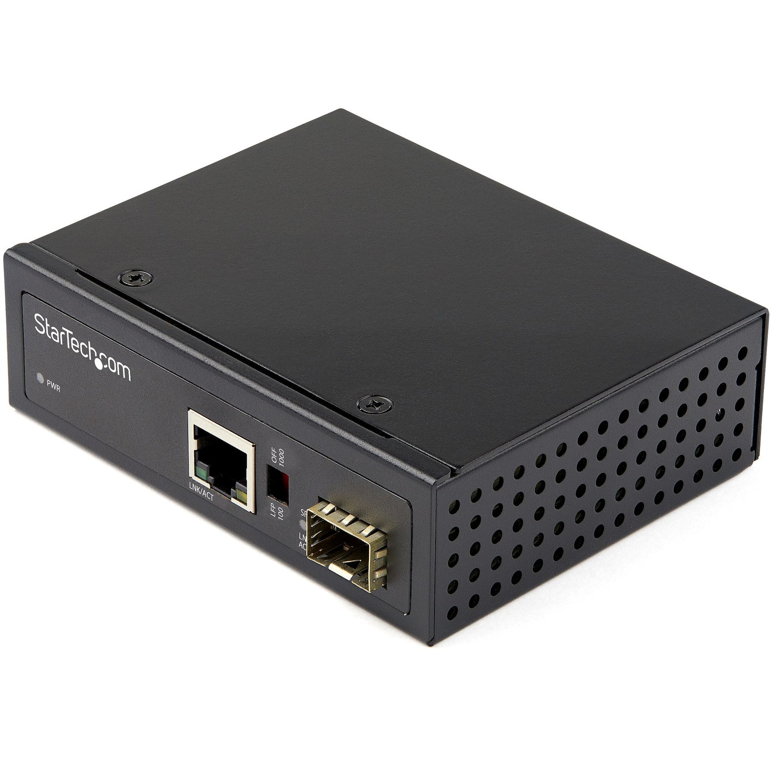 StarTech.com Industrial Fiber to Ethernet Media Converter - 10/100/1000 Mbps SFP RJ45/Cat6 - STA-IMC1GSFP