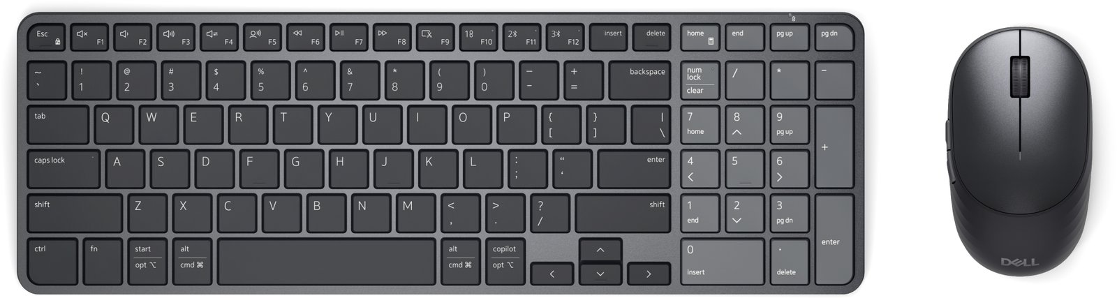 DELL Pro 7 KM746 keyboard Mouse included Universal RF Wireless + Bluetooth Latin American Spanish KM746-BLK-US
