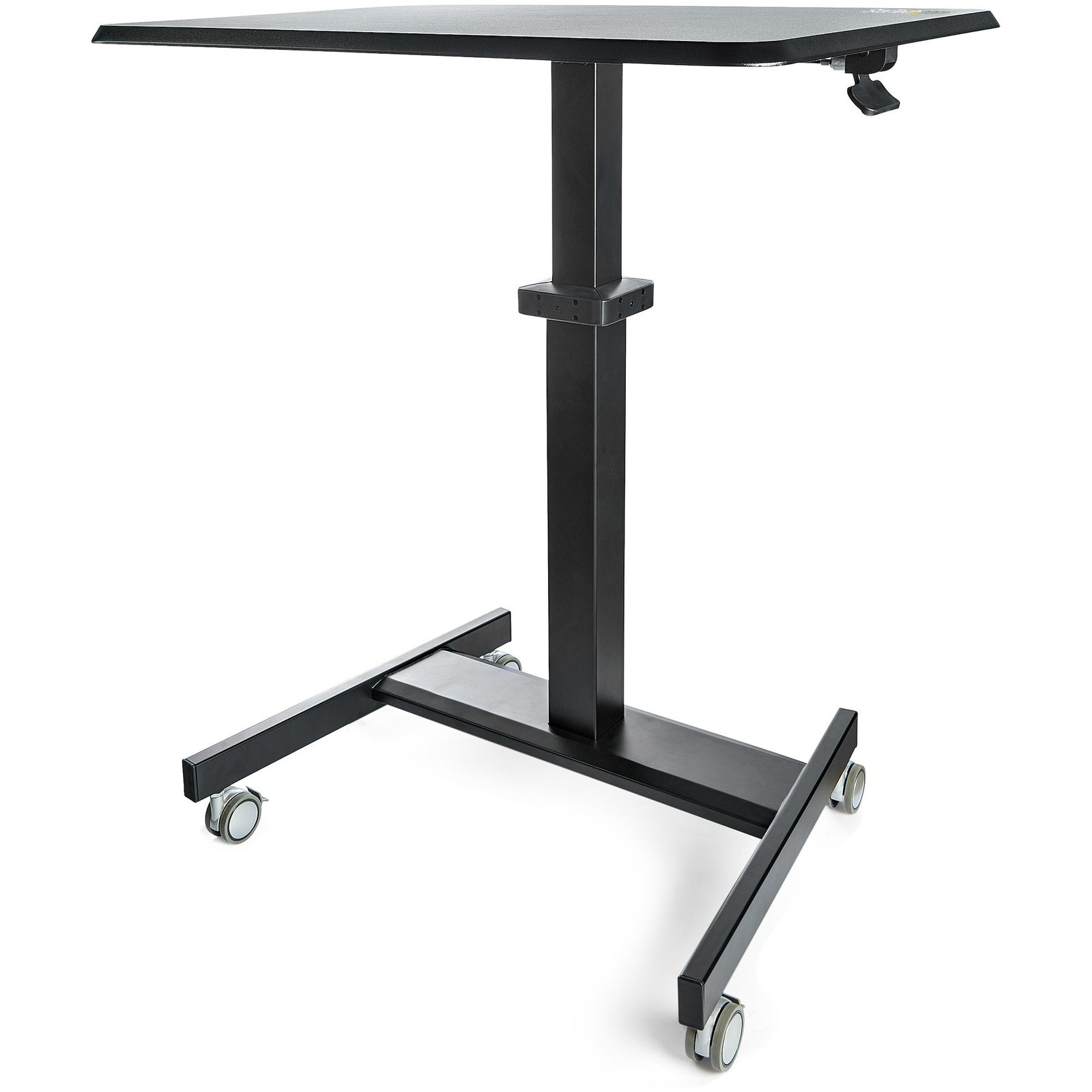 StarTech.com Mobile Standing Desk - Portable Sit Stand Ergonomic Height Adjustable Cart on Wheels - STA-STSCART2