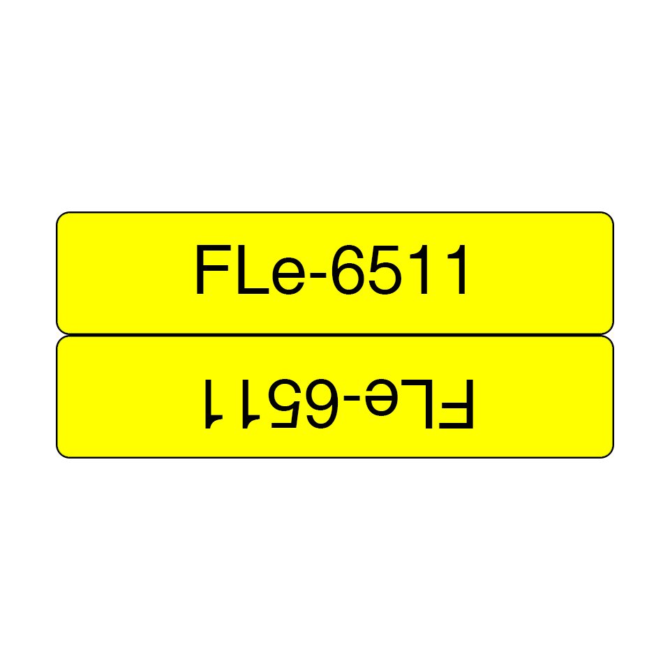 BROTHER INTERNATIONAL CORPORAT FLE-6511 label-making tape Black on yellow BMS-FLE6511