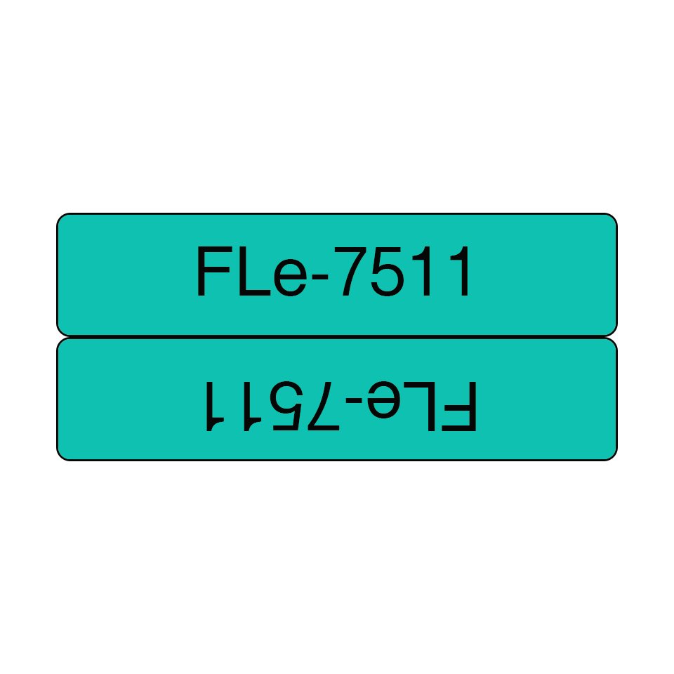 BROTHER INTERNATIONAL CORPORAT FLE-7511 label-making tape Black on green BMS-FLE7511