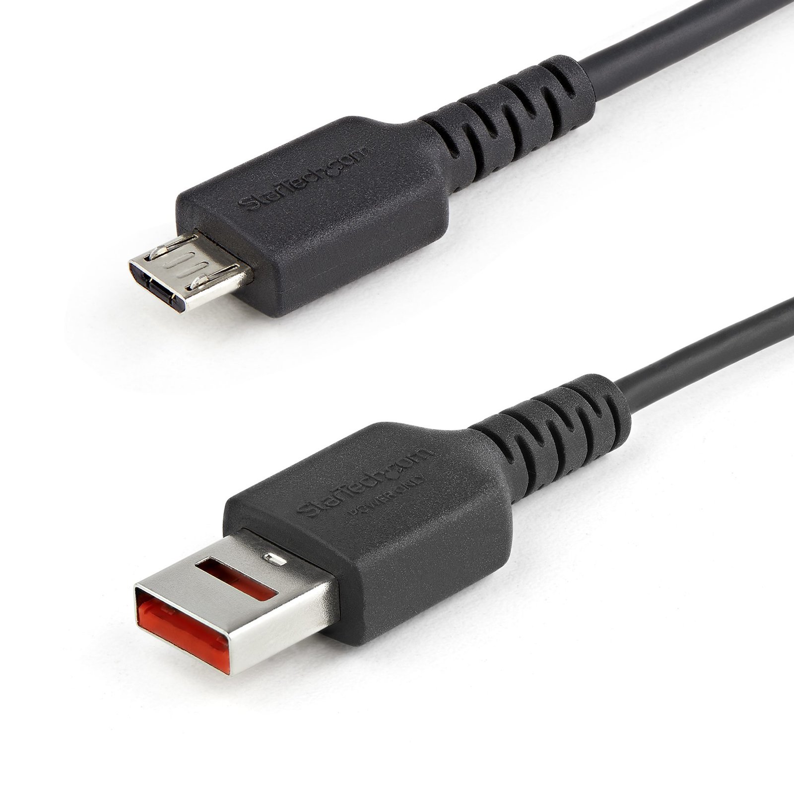 StarTech.com 3ft (1m) Secure Charging Cable – USB-A to Micro USB Data Blocker Charge-Only – STA-USBSCHAU1M