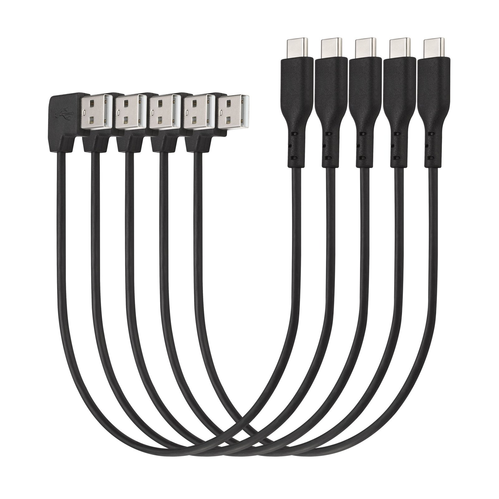 KENSINGTON COMPUTER Charge & Sync USB-A to USB-C Cable (5 Pack) KEN-K65610WW