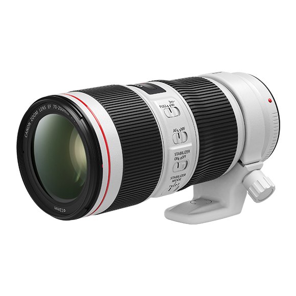 CANON USA EF 70–200mm f/4L IS II USM SLR Telephoto zoom lens Black, White CNC-2309C002