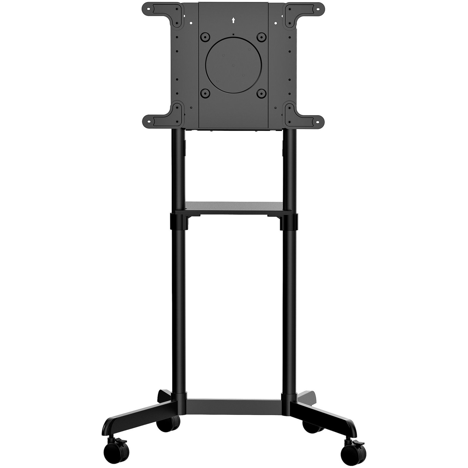 StarTech.com Mobile TV Cart - Portable Rolling Stand for 37-70" VESA Display (154lb/70kg) - w/Shelf STA-MBLTVSTNDEC