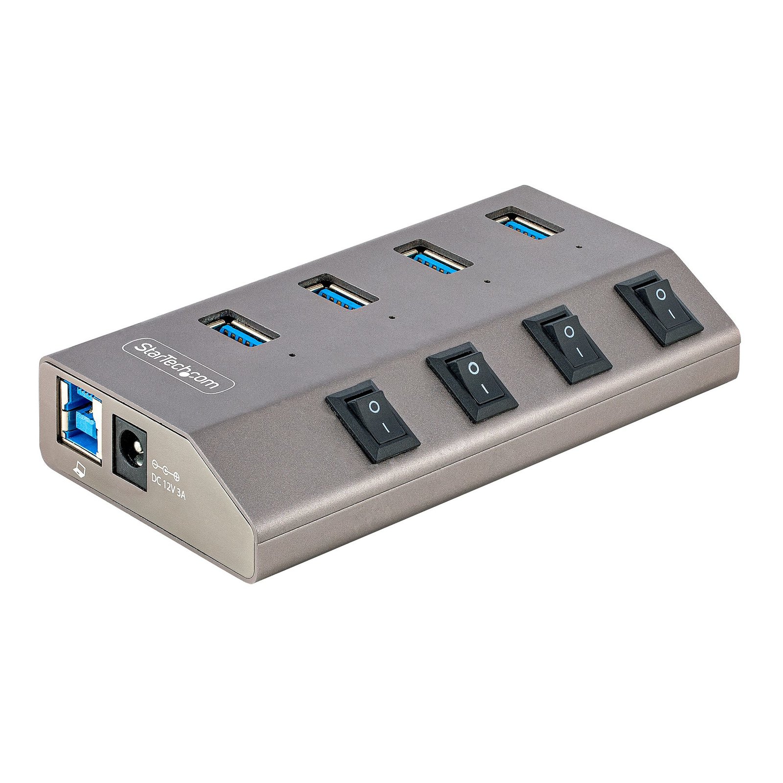 StarTech.com 4 Port Self-Powered USB C Hub with Individual On/Off Switches, 3.0 (5Gbps) Expansion 5G4AIBS-USB-HUB-NA
