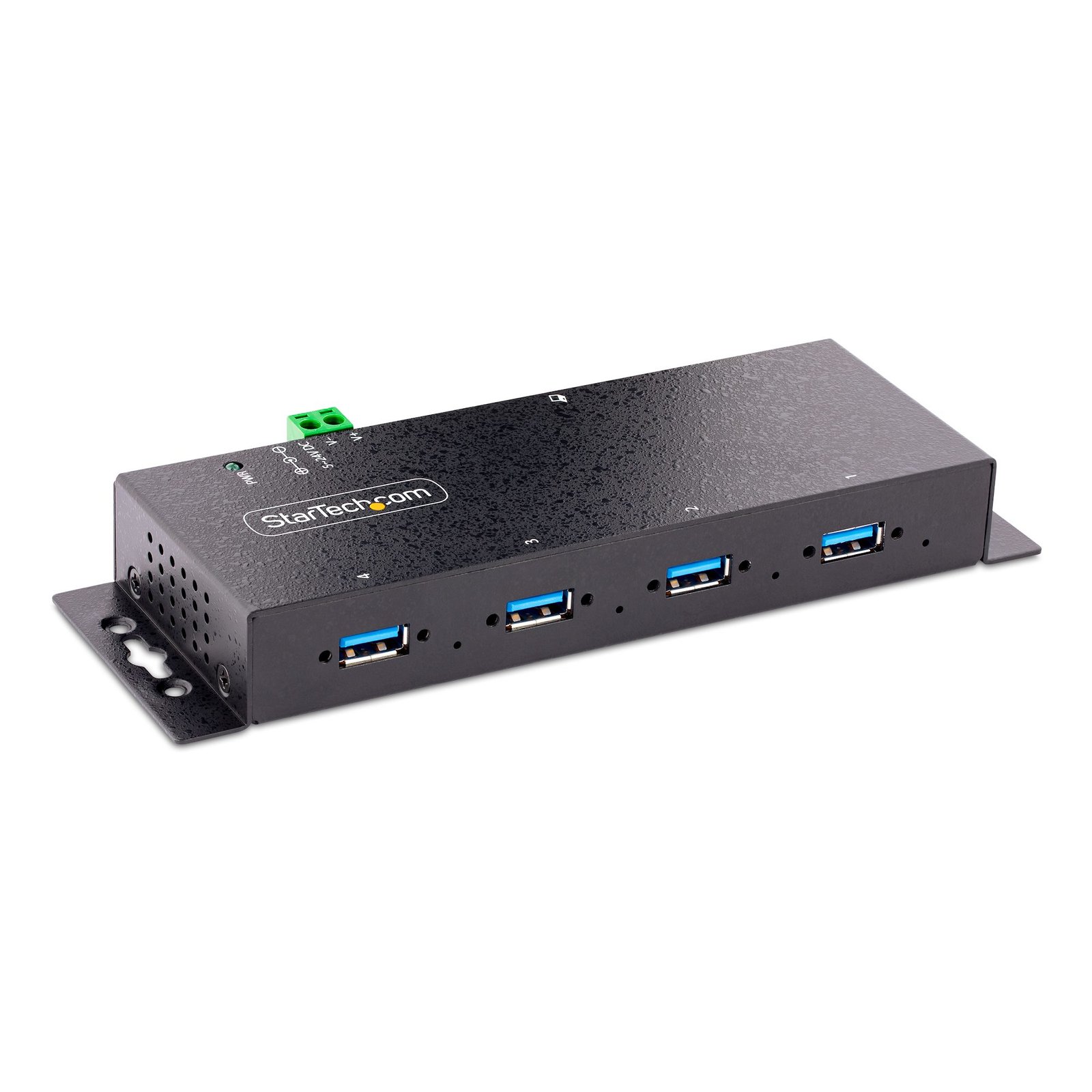 StarTech.com 4-Port Industrial USB 3.0 5Gbps Hub, Rugged with ESD Protection, DIN/Wall/Desk 5G4AINDNP-USB-A-HUB