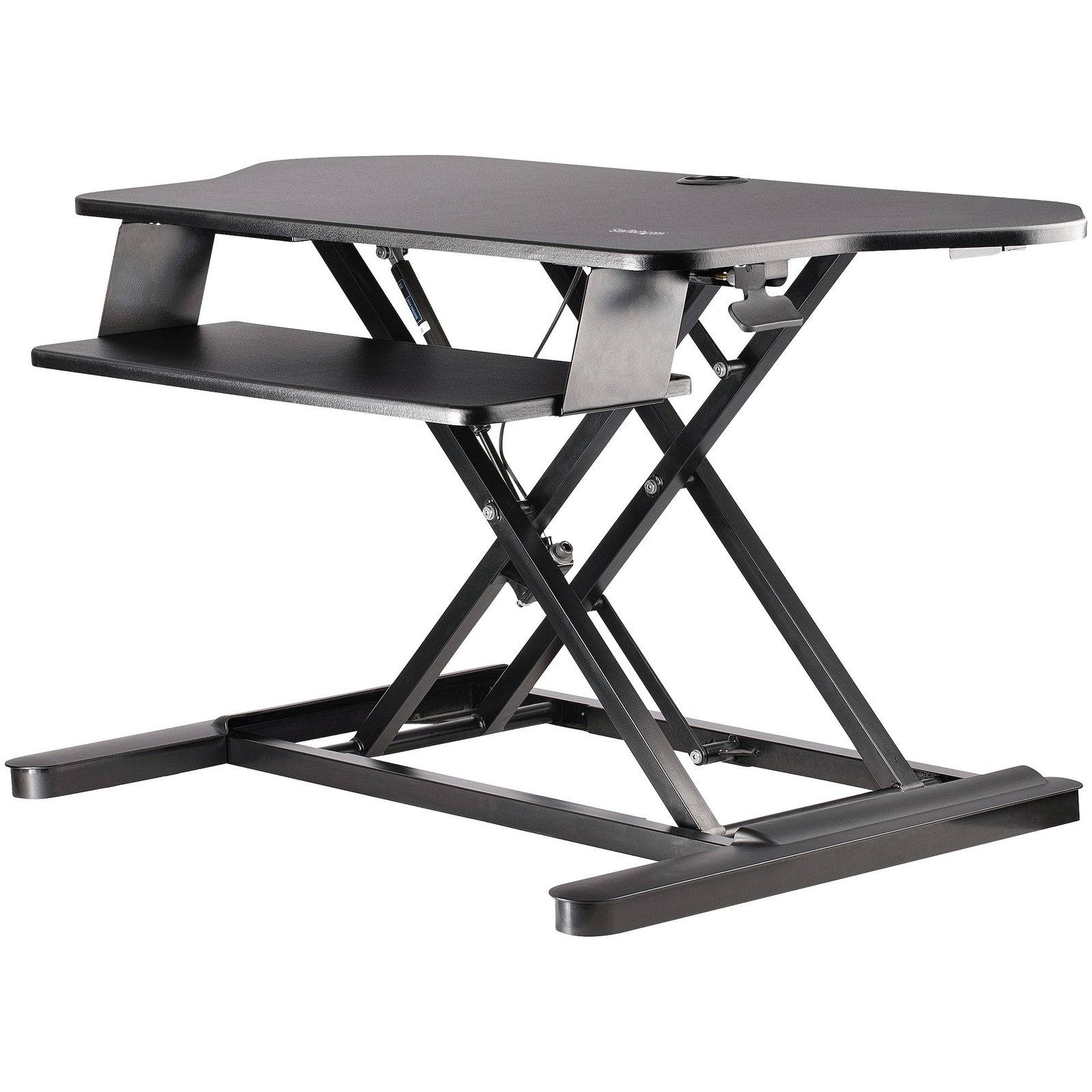 StarTech.com Corner Sit Stand Desk Converter with Keyboard Tray - Large Surface (35" x 21") - STA-ARMSTSCORNR