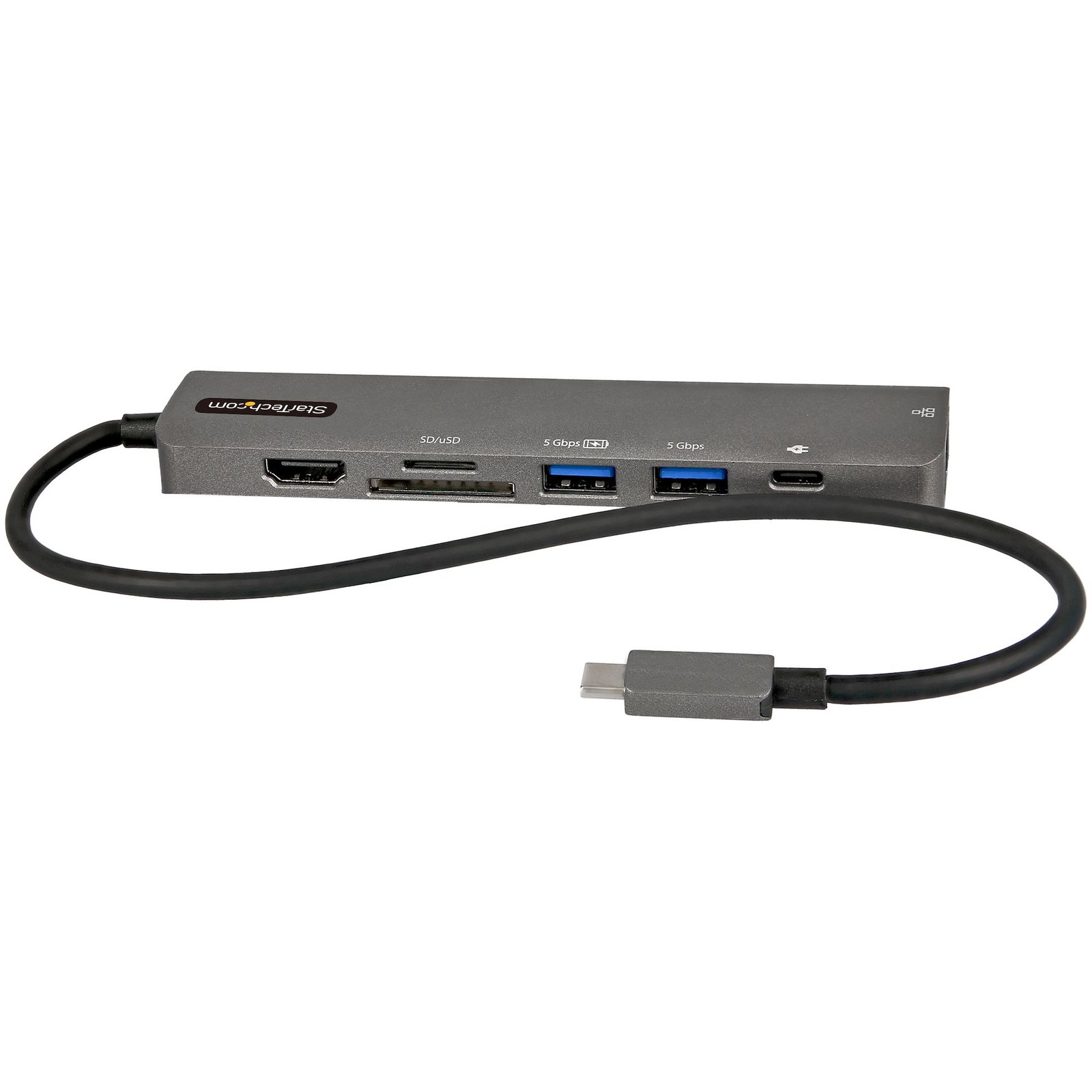 StarTech.com USB-C Multiport Adapter Hub, to 4K 60Hz HDMI, Gigabit Ethernet and 100W Laptop STA-DKT30CHSDPD1