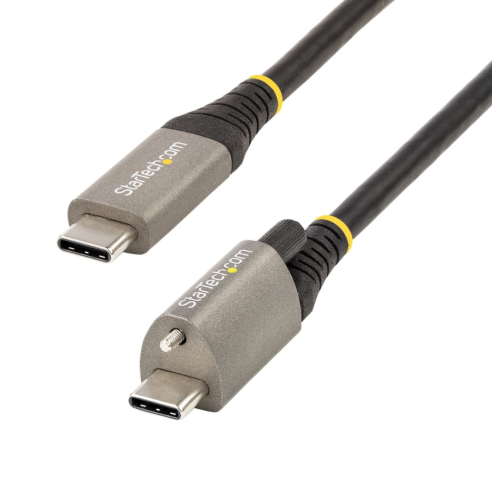 StarTech.com 3ft (1m) USB-C Cable, Top Screw Locking, USB 10Gbps, 100W (5A) Power Delivery, 8K 60Hz STA-USB31CCTLKV1M