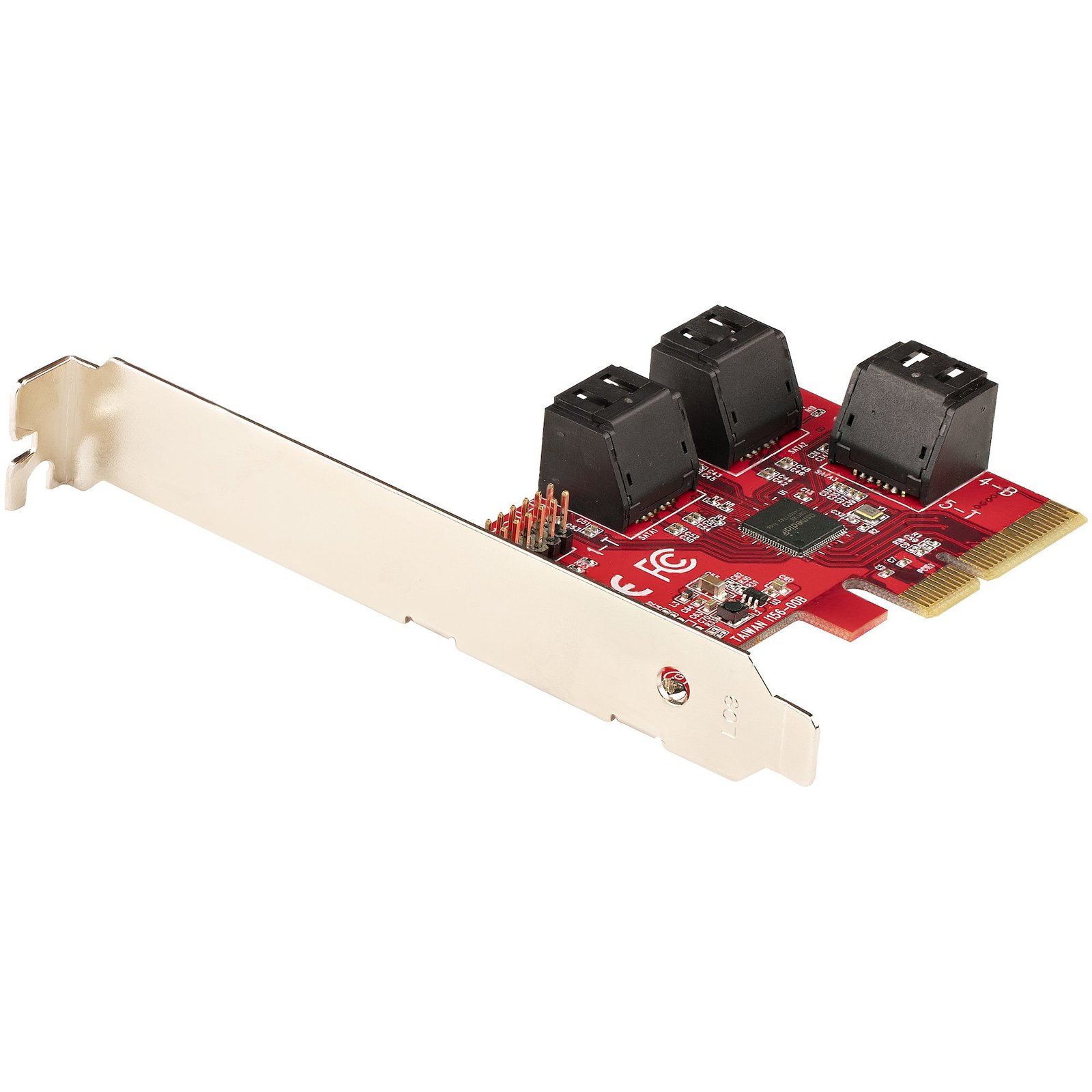 StarTech.com SATA PCIe Card - 6 Port Expansion - 6Gbps - Low/Full Profile - Stacked Connectors - STA-6P6G-PCIE-SATA-CARD