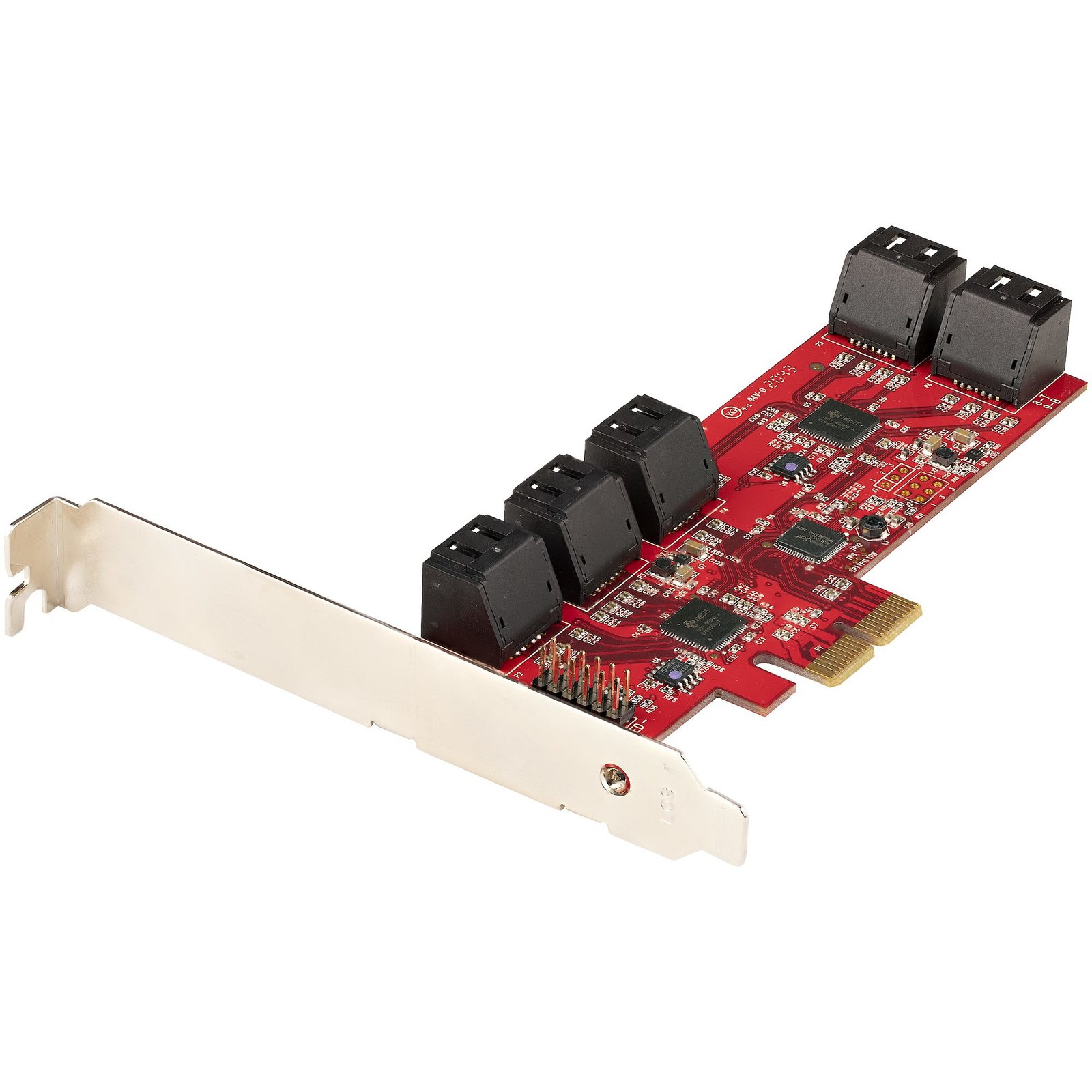 StarTech.com SATA PCIe Card - 10 Port Expansion - 6Gbps - Low/Full Profile - Stacked Connectors - STA-10P6G-PCIE-SATA-CARD