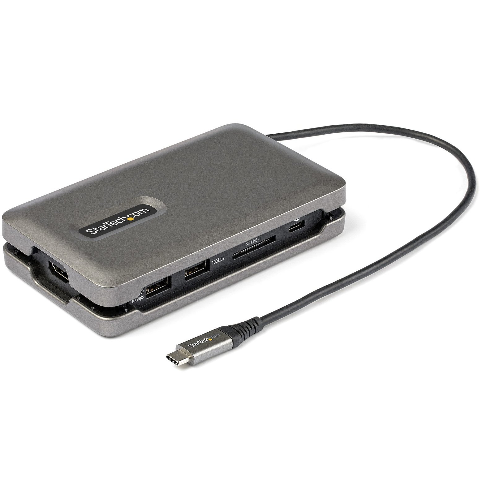 StarTech.com USB C Multiport Adapter - to 4K 60Hz HDMI 2.0 - 2-Port 10Gbps Hub - 100W Power STA-DKT31CSDHPD3