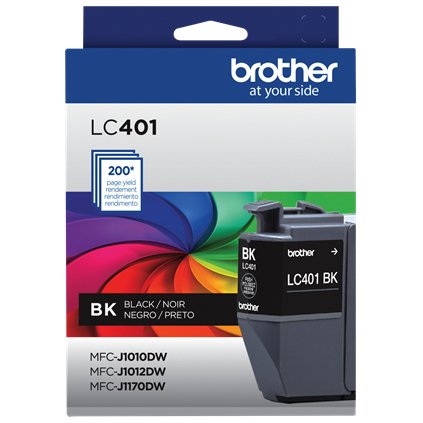 BROTHER INTERNATIONAL CORPORAT LC401BKS ink cartridge 1 pc(s) Original Standard Yield Black BRO-LC401BKS