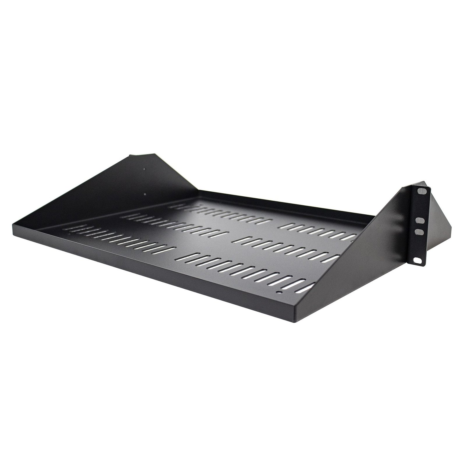 StarTech.com 2U Server Rack Shelf, Center Mounted Universal Vented Rackmount Cantilever Tray for STA-SHELF-2U-14-CENTER-V