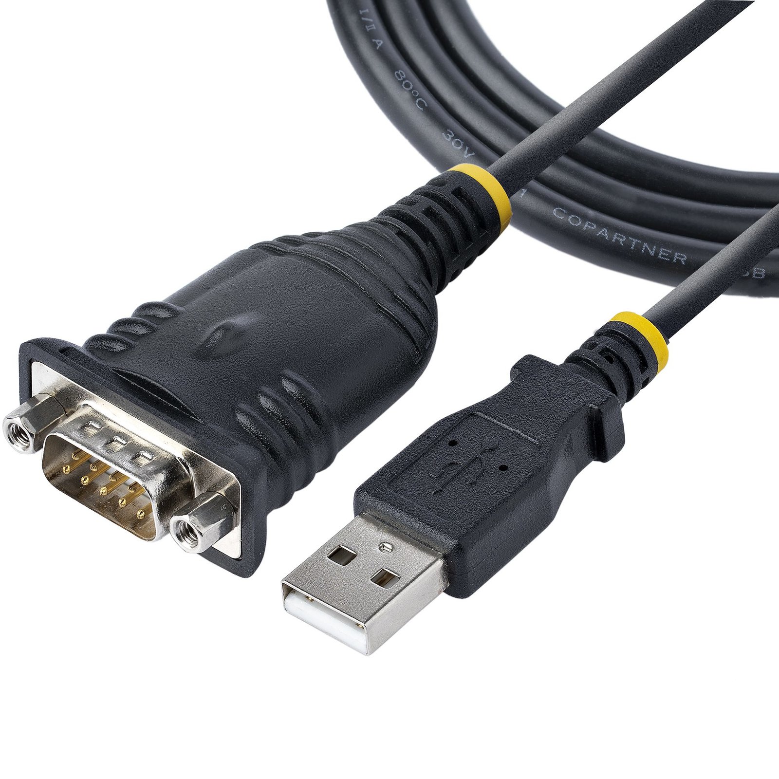 StarTech.com 3ft (1m) USB to Serial Cable, DB9 Male RS232 Converter, Prolific IC, Adapter for STA-1P3FP-USB-SERIAL