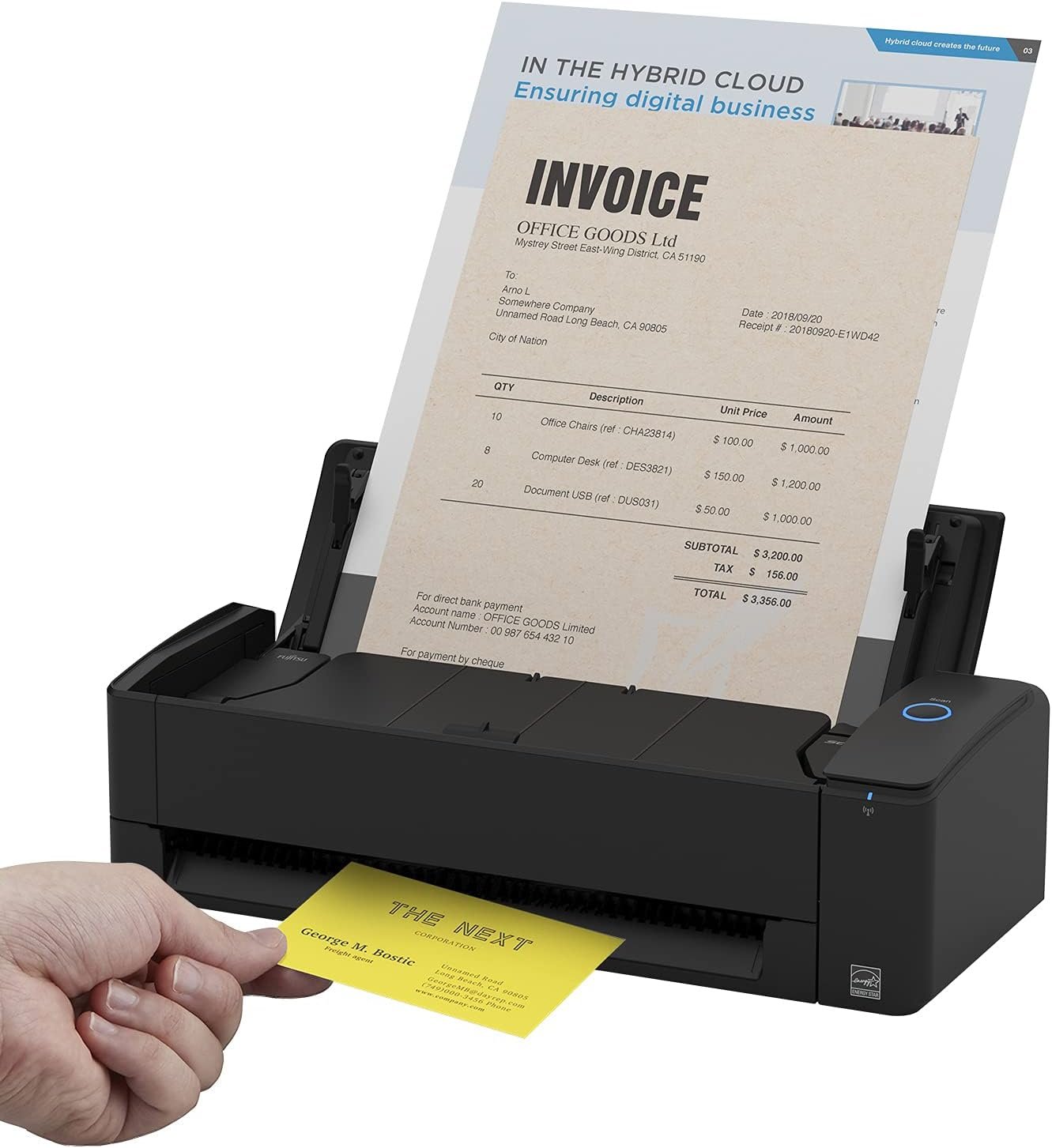 RICOH PFU ScanSnap iX1300 ADF scanner 600 x DPI A4 Black FUJ-PA03805-B105