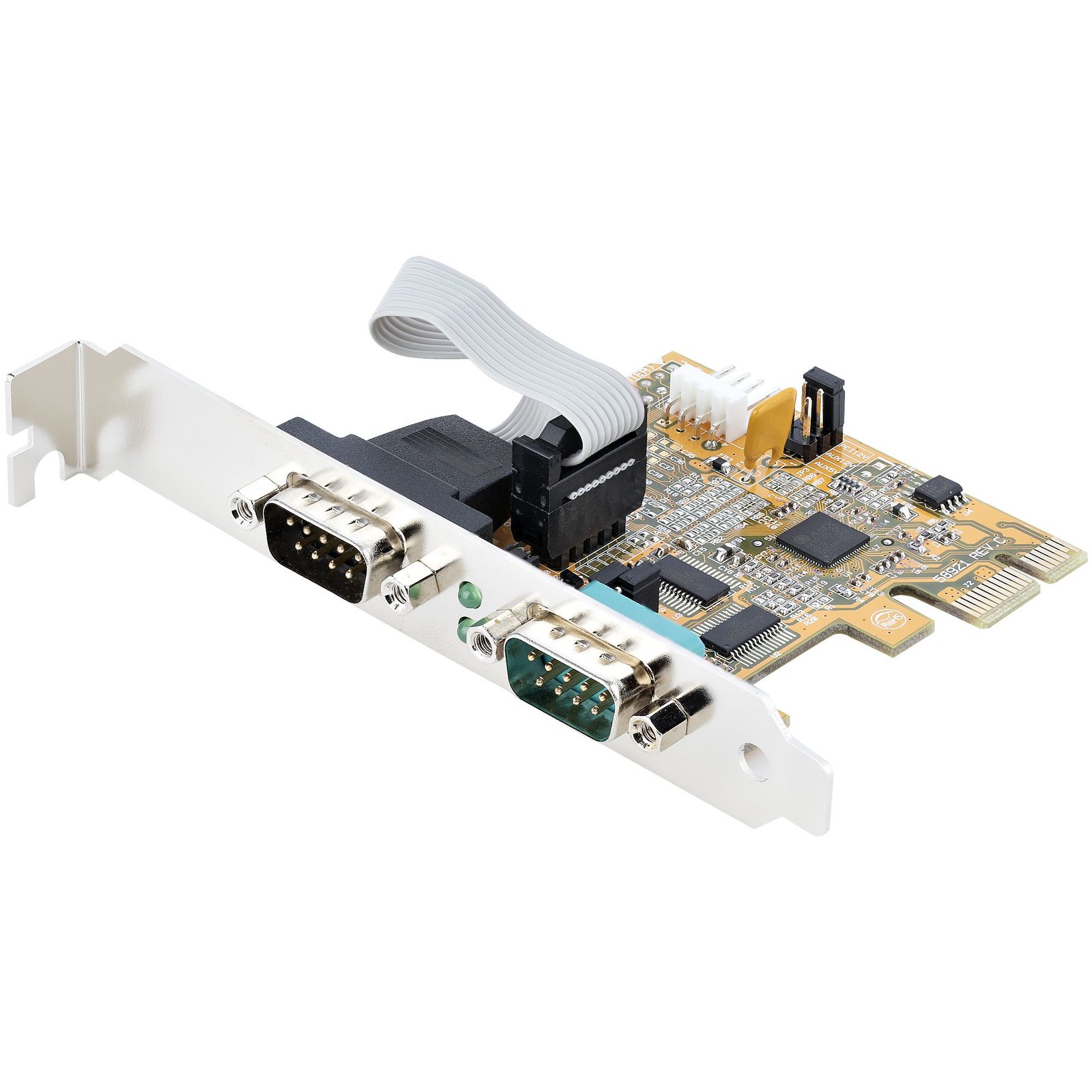 StarTech.com 2-Port PCI Express Serial Card, Dual Port PCIe to RS232 (DB9) 16C1050 UART, Standard STA-21050-PC-SERIAL-CARD