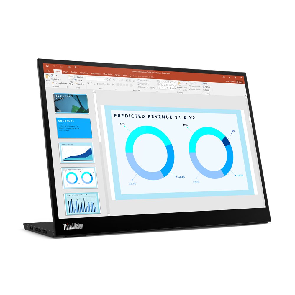 Lenovo ThinkVision M14d computer monitor 35.6 cm (14") 2240 x 1400 pixels 2.2K LED Black 63AAUAR6US