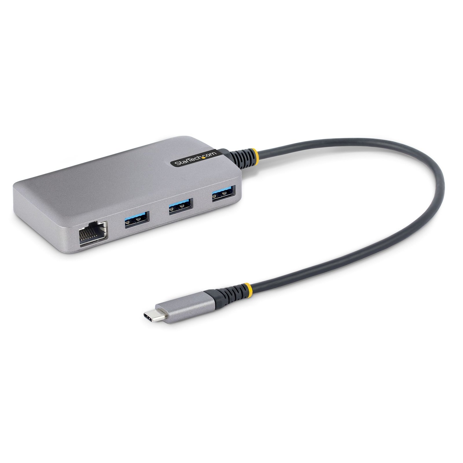 StarTech.com 3-Port USB-C Hub with Ethernet - 3x USB-A Ports, Gigabit RJ45, USB 3.0 5Gbps, STA-5G3AGBB-USB-C-HUB