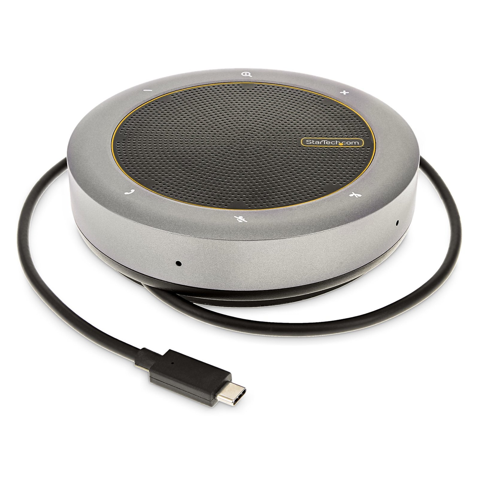 StarTech.com USB-C Speakerphone Docking Station, Mini Portable Conference Speaker and Audio Dock, STA-DKTBRSPMPD